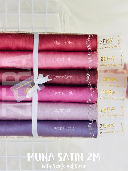 Muna Satin with Scalloped Stonse Hijabs Summer Edition