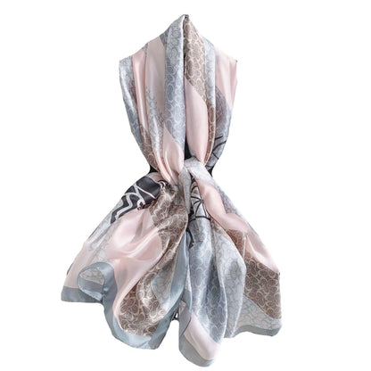 Coach Baby Pink Printed Silk Scarf Summer Edition 26'