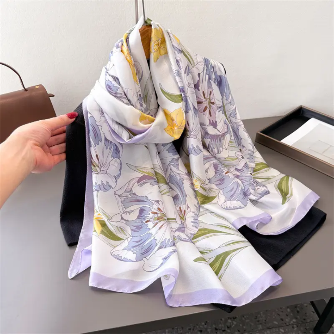 Fleur Printed Silk Scarf