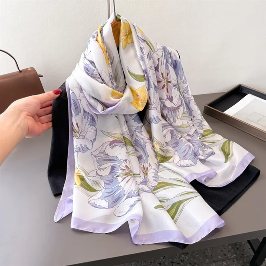 Fleur Printed Silk Scarf
