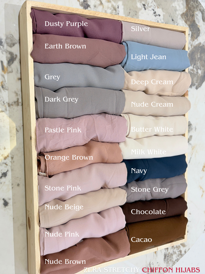 Zera Luxe Premium Stretchy Chiffon Hijabs