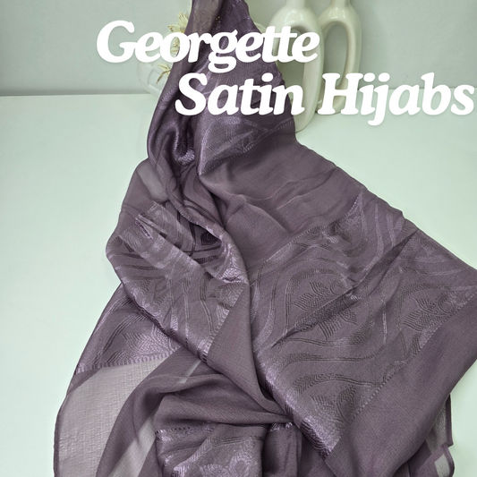 Georgette Satin Hijabs Print 2