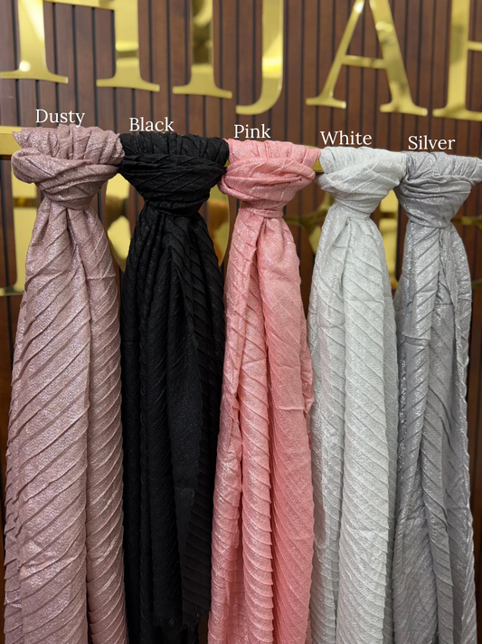 Extra Shine Cotton Pleated Hijabs