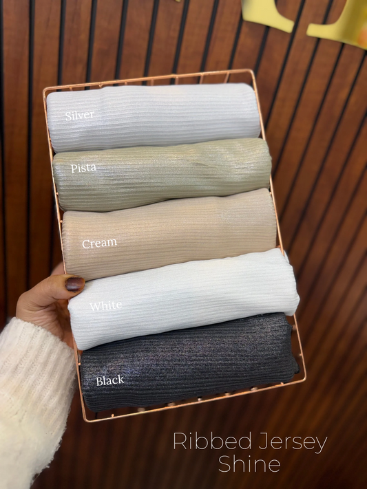 Ribbed Jersey Shine Hijabs