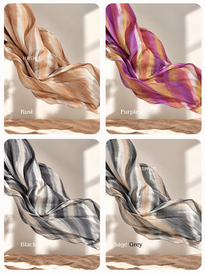Coral Ruffled Modal Printed Hijabs