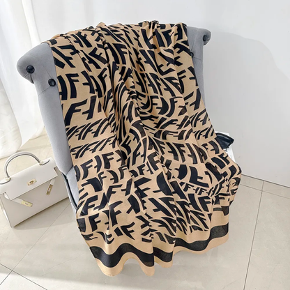 Black Cross F Viscose Scarf