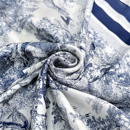 D Forest Printed Silk Scarf