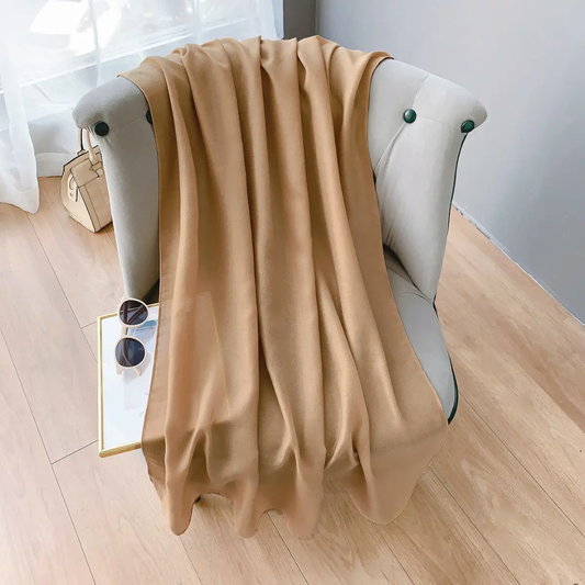 Coffee Premium Plain Viscose Cotton Scarves