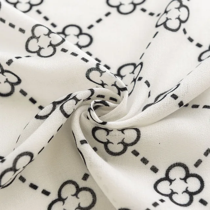 Ace Black And White Viscose Scarf