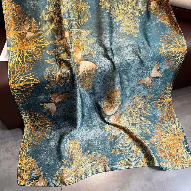 Labyrinth Butterflies Printed Silk Scarf