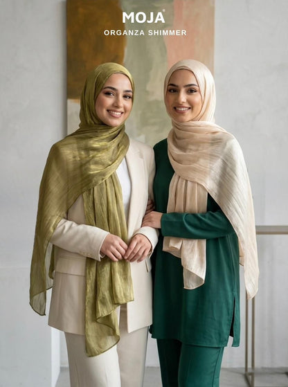MOJA Premium Organza Shimmer Hijabs Summer Edition 26'