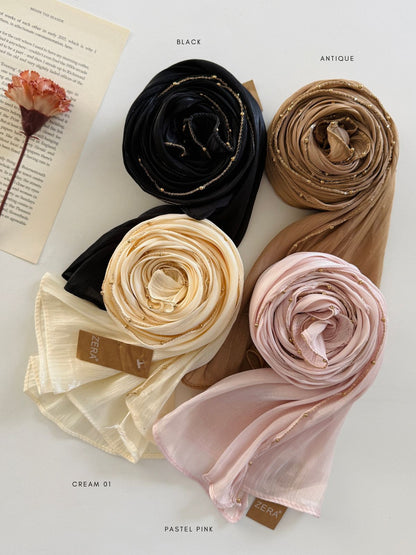 Zera Organza Shimmer With Golden Chain