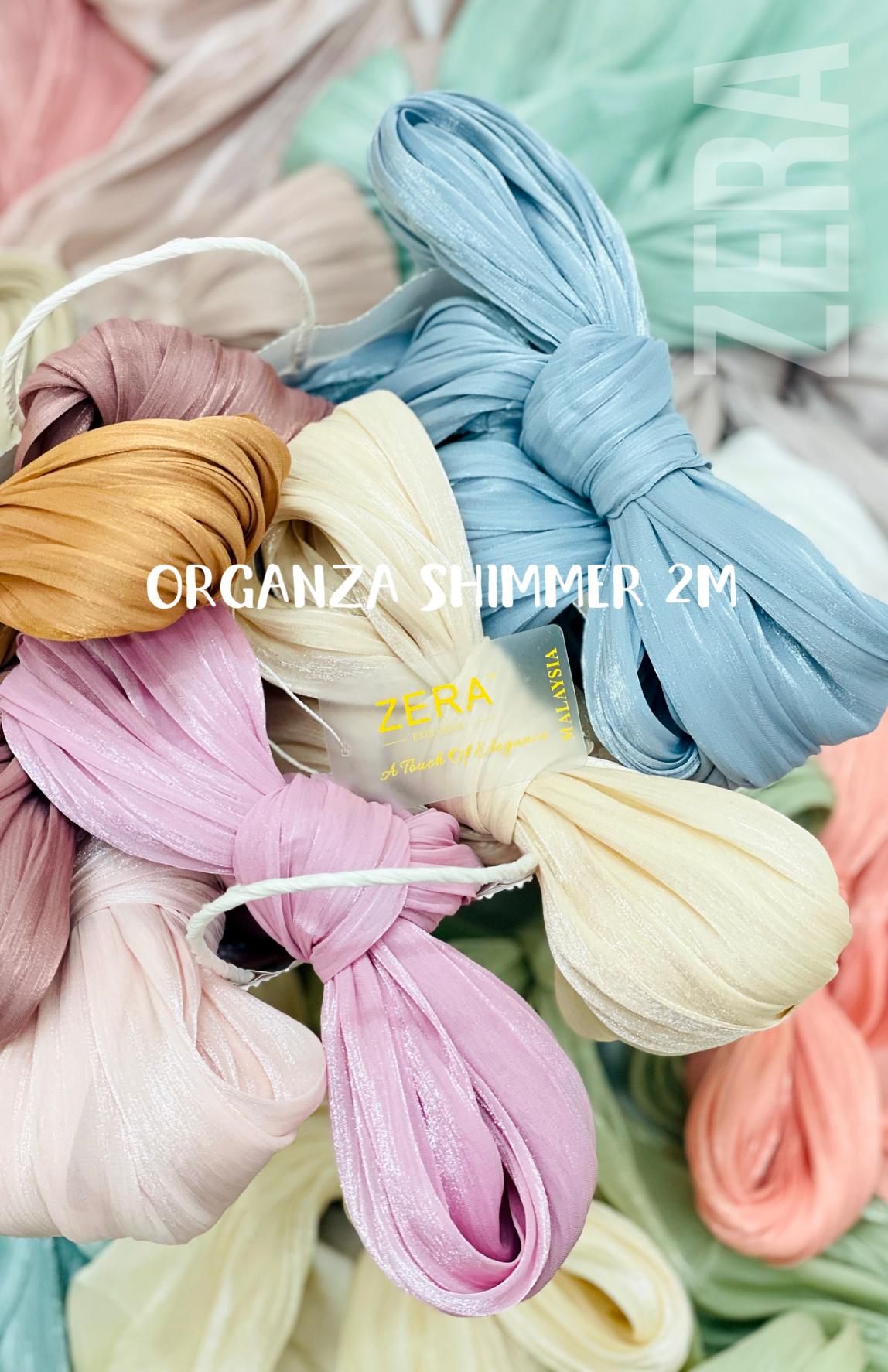 Zera Organza Shimmer Hijabs 2 Meter