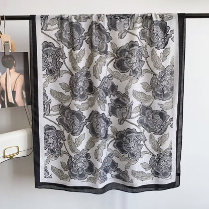 Ruba Rose black Printed Summer Edition 26’ Viscose Scarf
