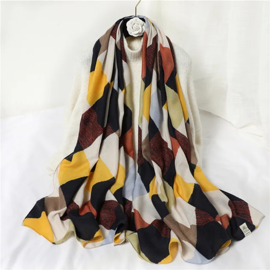 Sun Square Artistic Printed Viscose Scarf