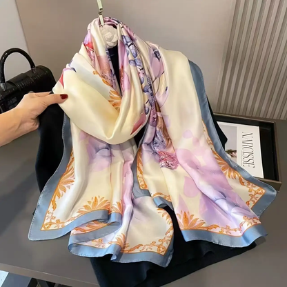 Deer nights Printed Silk Scarf