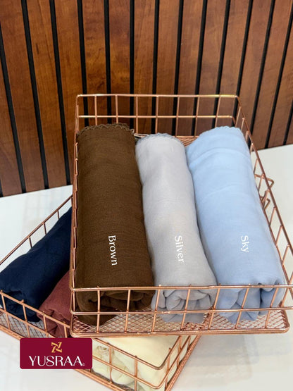 Yusraa Turkish Cotton Crochet Hijabs