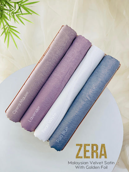 Zera Malaysian Velvet Satin with Gold Foil