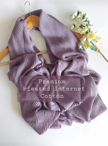 Premium Pleated Internet Cotton Hijabs