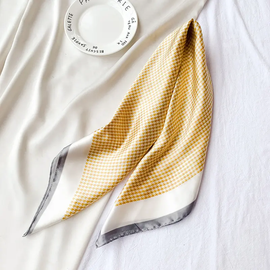 Frontier Star Lemon Print Silk Square Scarves 70 CM