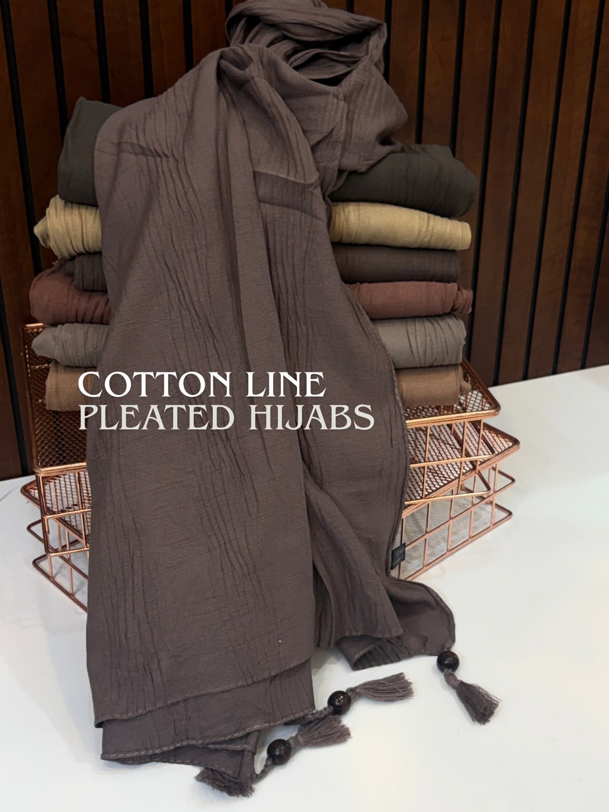 Cotton Line Pleated Hijabs