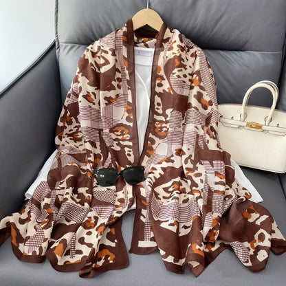 Animal Jungle Printed Winter Viscose Scarf