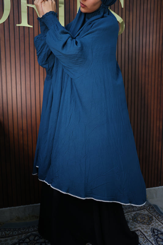 Peacock Prayer Makhana Hijab for Salah