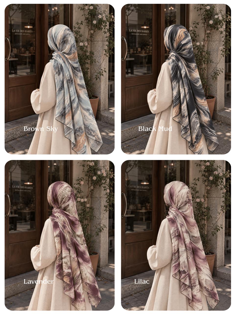 Marble Printed Cotton Hijabs