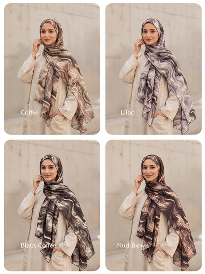 Wave Printed Cotton Hijabs
