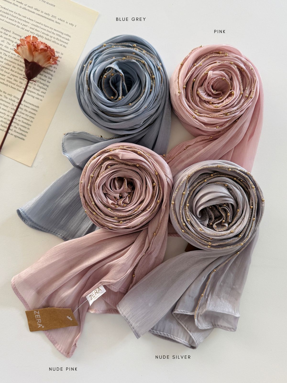 Zera Organza Shimmer With Golden Chain