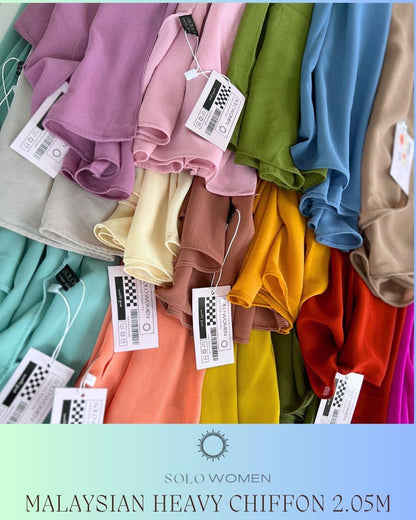 Solo Women Chiffon Hijabs 2 M