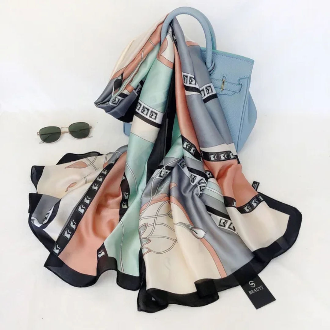Colour Abstract Printed Silk Scarf Summer Edition 26'