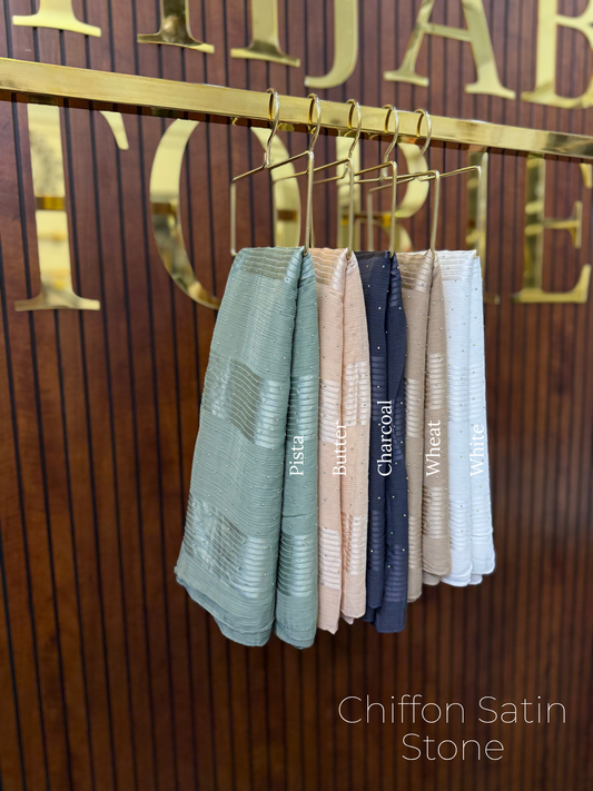 Chiffon Satin Stone Hijabs