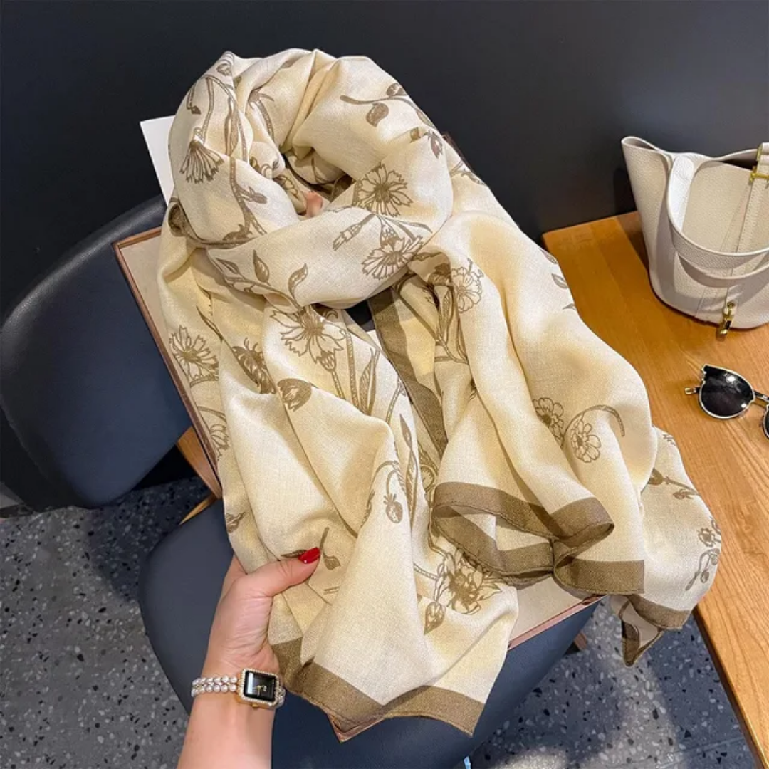 Sand Branch Printed Viscose Scarf