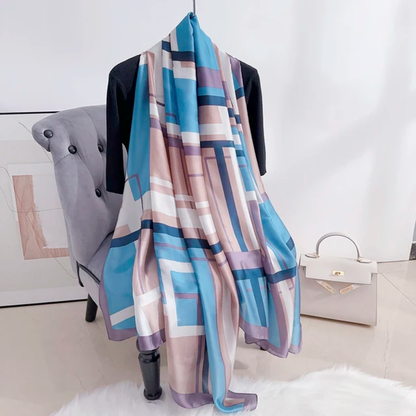 Urban Abstract Printed Silk Scarf Summer Edition 26'