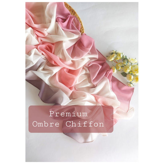 Printed Ombre Chiffon Hijabs