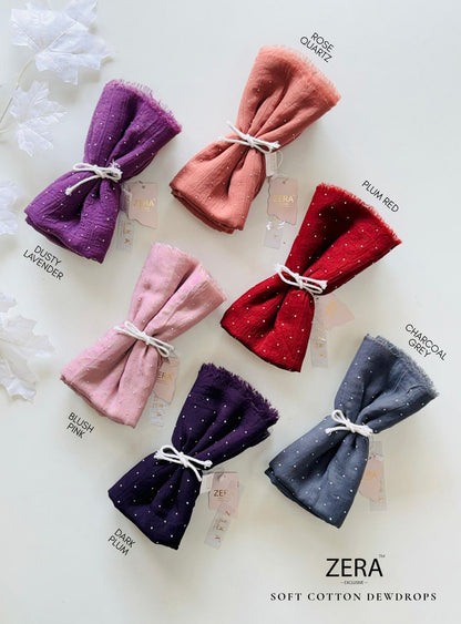 Zera Soft Cotton Dewdrop Stone Hijabs