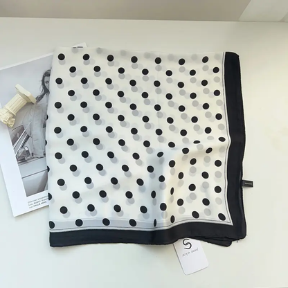 Polka Dot Silk Square Scarves 70 CM
