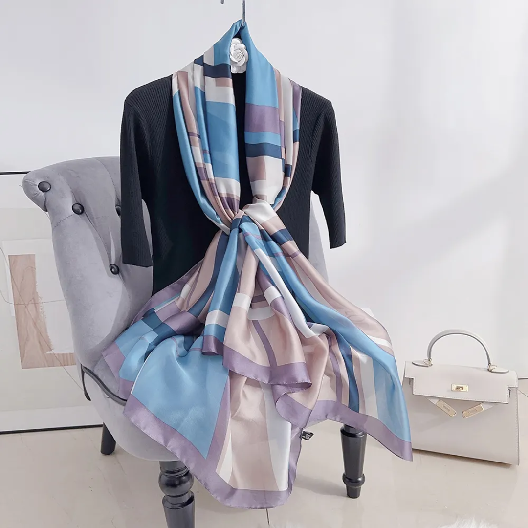 Urban Abstract Printed Silk Scarf Summer Edition 26'