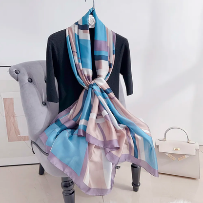 Urban Abstract Printed Silk Scarf Summer Edition 26'