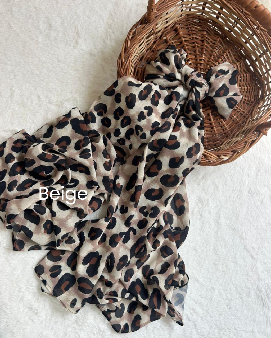 Zera Leopard Printed Heavy Chiffon Hijab