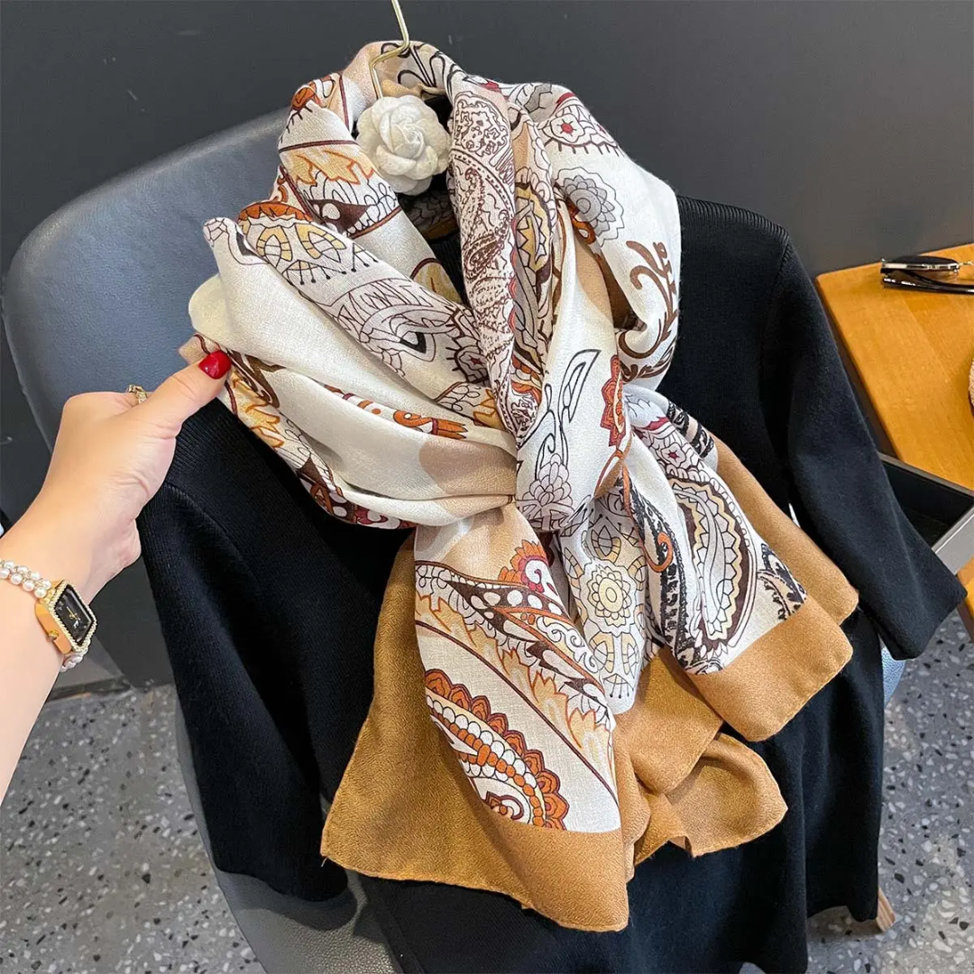 Sand Mehendi Artistic Printed Summer Edition 26’ Viscose Scarf