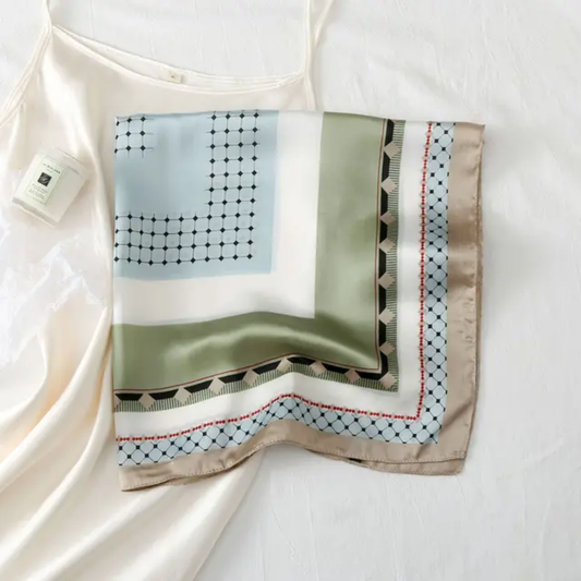 Canyon Classic Pista Print Silk Square Scarves 70 CM