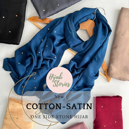 Cotton Satin Stone Hijabs