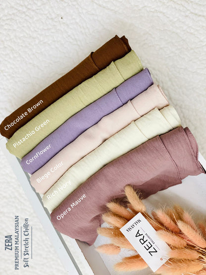 Zera Premium Malaysian Crushed Soft Chiffon Hijabs