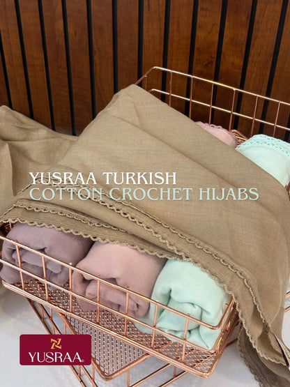 Yusraa Turkish Cotton Crochet Hijabs