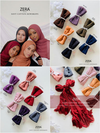 Zera Soft Cotton Dewdrop Stone Hijabs
