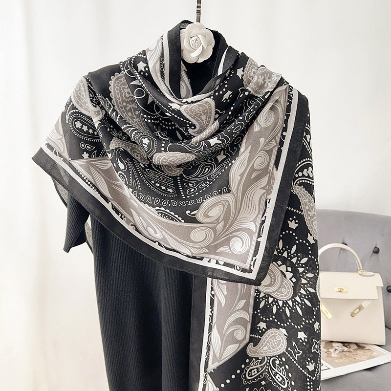 Mehendi New Floral Printed Winter Viscose Scarf