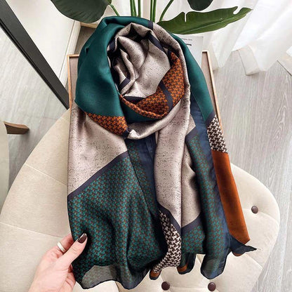 Tranquil Printed Silk Scarf