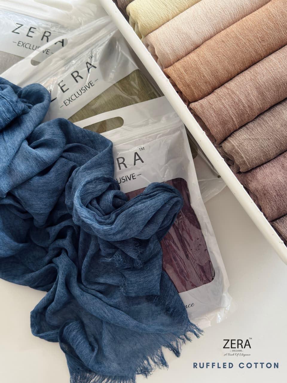 Zera Exclusive Ruffled Cotton Hijabs
